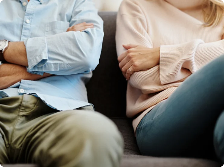 Stel tijdens een mediationgesprek